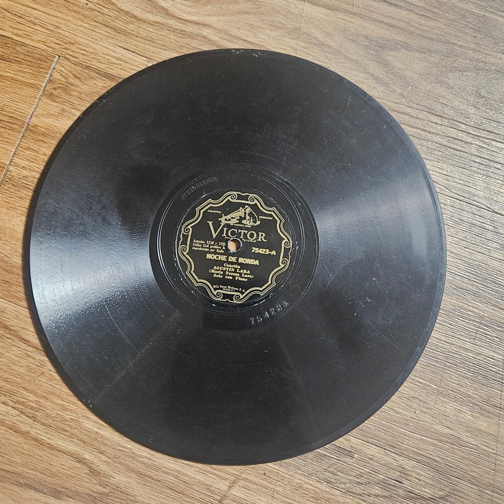 Agustin Lara Noche De Ronda Amor De Mis Amores Victor 75423 78 RPM" V+/V+